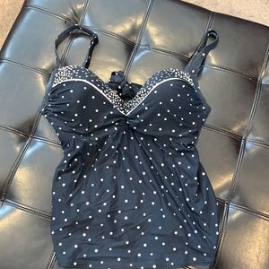 Coco Reef Tankini top black / white polka dot
